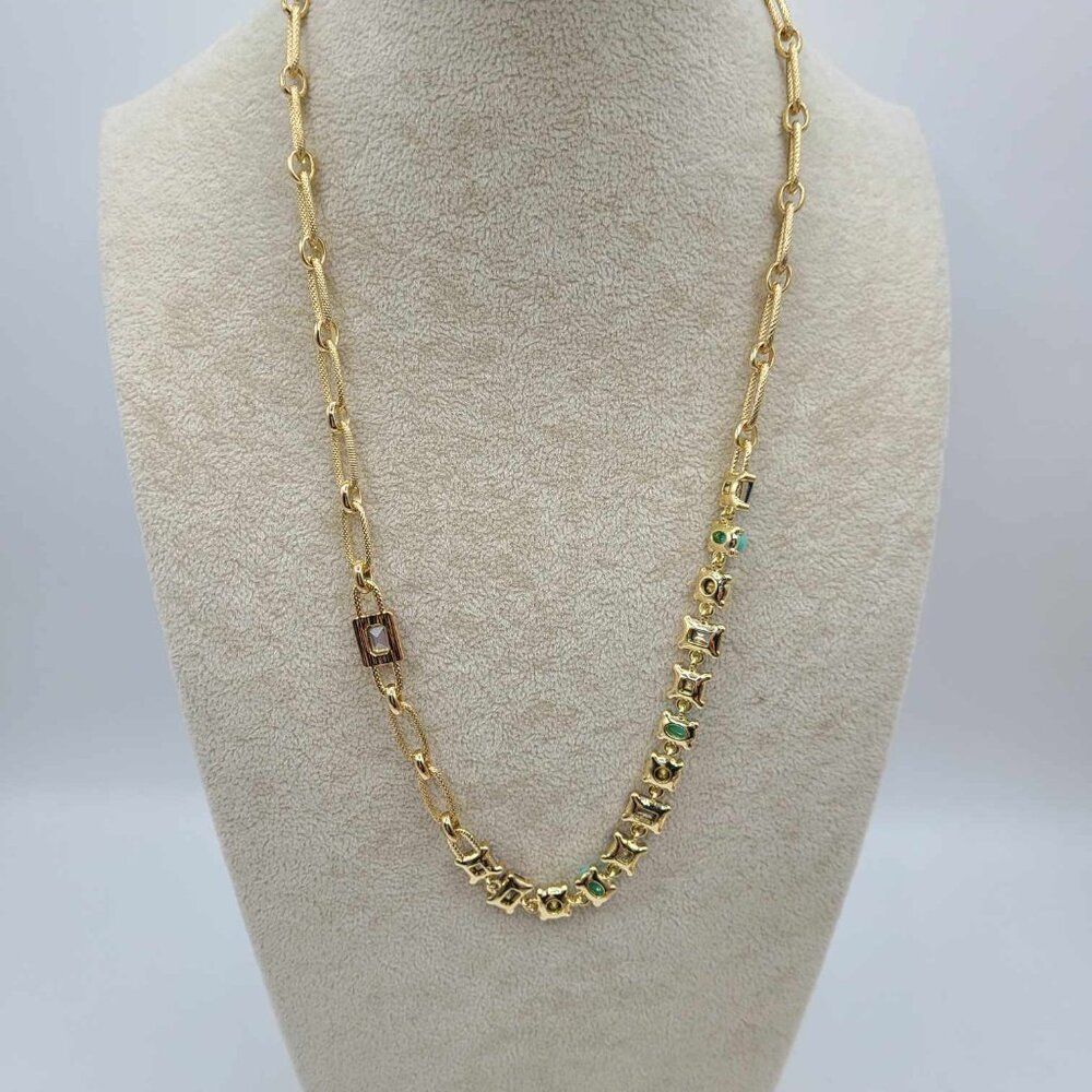 R J Graziano Multi Color Crystal Necklace - Picture 6 of 12